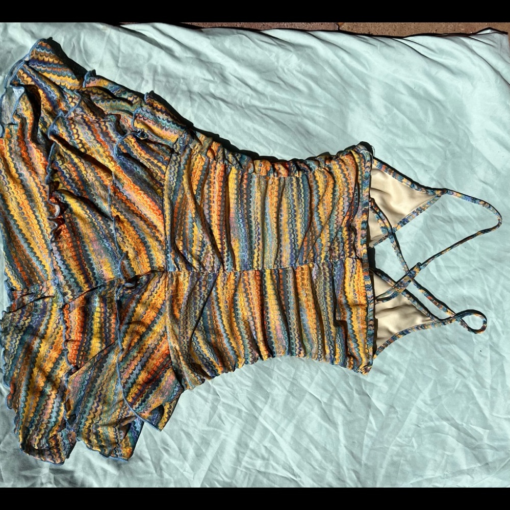 Worn one time, colorful drills dress from Target